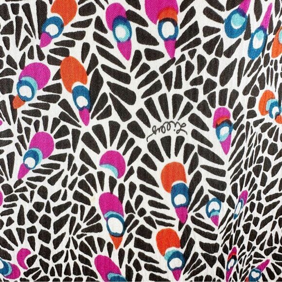 Lilly Pulitzer 100% Silk Sandpiper Dress In Peacock Feather Size 2 - Picture 11 of 12